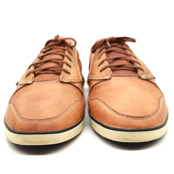 Element Mens Recycled Vegan Tan Brown Leather Skateboard Shoes Size 11 - Picture 4 of 8